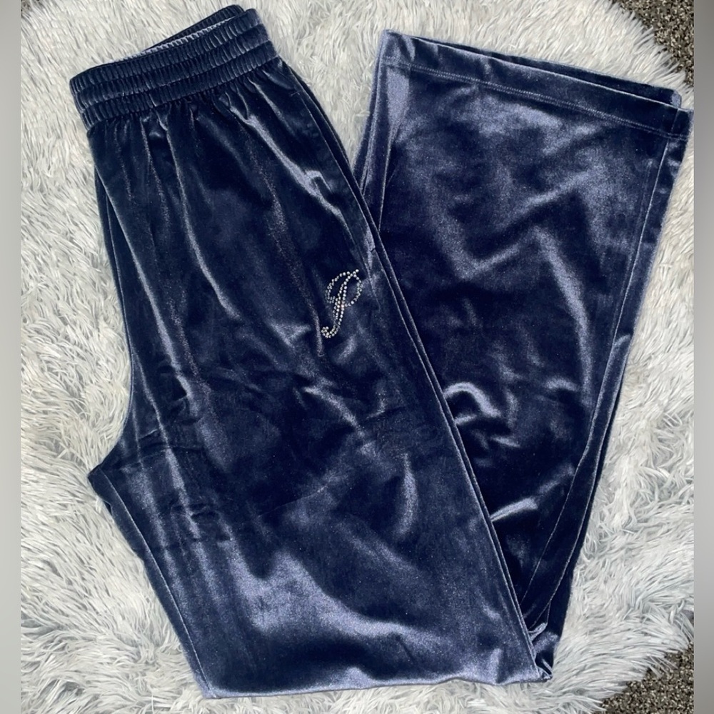 PINK Victoria's Secret Blue Velour Pants